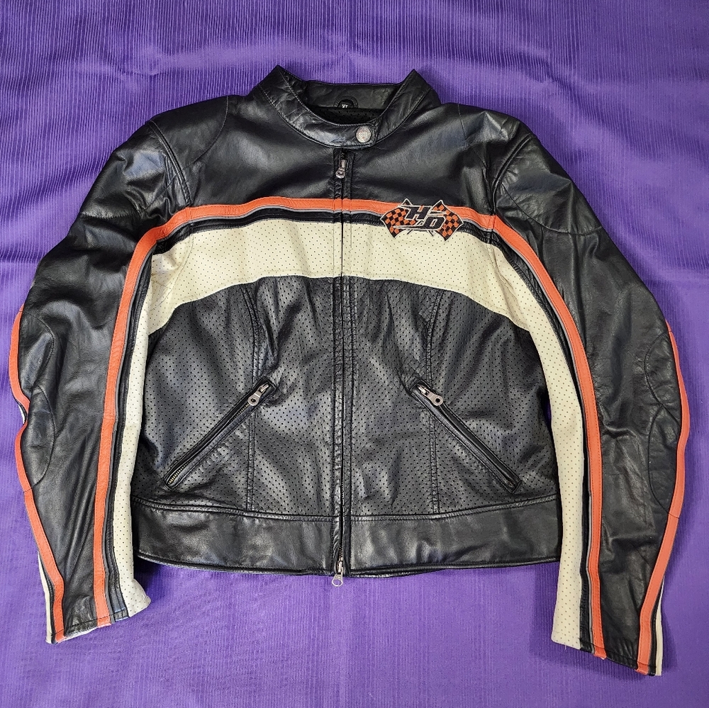 Harley-Davidson Women's Vintage Leather Riding Jacket Size XL